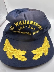 Gorra de béisbol USS Williamsburg AGC-369 talla única cierre a presión H-56c - Imagen 1 de 3