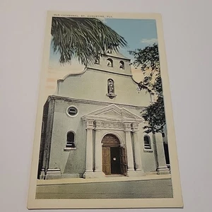 Vintage Postkarte alte Kathedrale St. Augustine Florida maurische Fassade - Bild 1 von 4