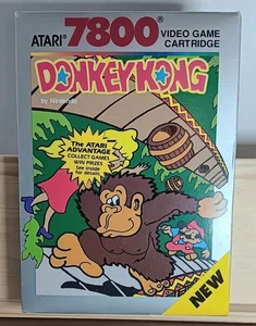 Donkey Kong (Atari 7800) Caja Plateada ¡MUY RARA!, ¡HERMOSA! - Imagen 1 de 2