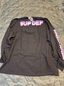 Superior Defense "SUPDEF" Black Long Sleeve Shirt - Picture 1 of 4