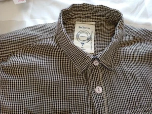 Camisa Diesel Para Hombre XL Beige Cuadros Guinga Manga Larga Calce Regular Bordado Loco - Imagen 1 de 7