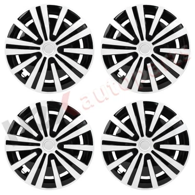 Tapacubos de 15" plateados a presión cubiertas de rueda para neumáticos R15 y llantas completas de acero juego de 4 Foto 1 de 4