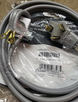 Smart Choice 6 футов 30 А 3-штырьковый шнур сушилки с клеммами отверстия (5304512981) - Изображение 1 из 3