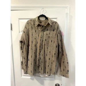 Columbia Cord Hemd Angeln Print 90er USA Made Full Print Large Vintage - Bild 1 von 8