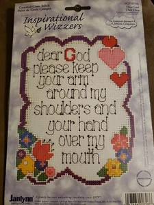 Janlynn Counted Crossstitch Kit SGP-0708 Kunststoff Leinwand Lieber Gott Inspirierend - Bild 1 von 2
