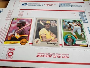 Tony Gwynn Rookie Card RC Lotto 1983 Topps #482 Fleer #360 Donruss #598 Padres - Foto 1 di 21
