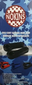 NOKINS Golf Cart Rear Seat Armrest with Cup Holder Fit for EZGO/Club Car/Yamaha - Picture 1 of 6