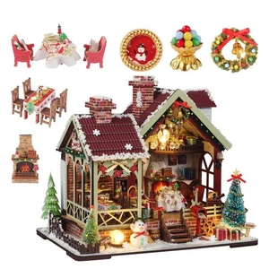 Miniature House Kit, Mini House Building Kit with Furniture, DIY Miniature Ki... - Bild 1 von 7