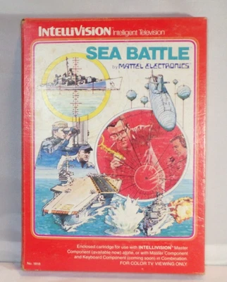 Intellivision 1980 Sea Battle Video Game Cartridge Manual Box untested - Image 1 of 4