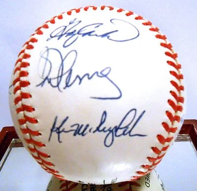 Gary Carter Doc Gooden David Cone 87 Mets Signed Auto Autographed Baseball Ball - Image 1 of 4