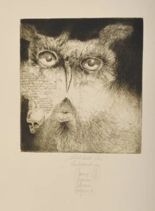 Harm Hermann Hoffmann/Radierung/ Probedruck/handsigniert/1981 / 5 - Bild 1 von 4