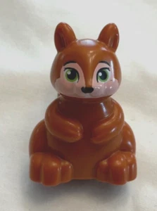 Lego/Duplo Figure Scoiattolo Marrone con Occhi Verdi/Usato Ottime Condizioni/Pulito - Foto 1 di 4