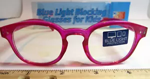 PINK Kids Blue Light Blocking Glasses School Computer Gaming Eye Protection - Picture 1 of 7