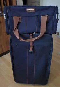 Reisetasche und Trolley-Koffer von Samsonite, Blau/Braun - Bild 1 von 15