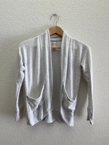 Athleta Girl Open Front Cardigan Sweatshirt Sweater Medium Gray Color 486665 - Picture 1 of 5