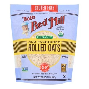 Bob's Red Mill - Organic Rolled Oats -Gluten Free - Case Of 4 - 32 Oz - Picture 1 of 3