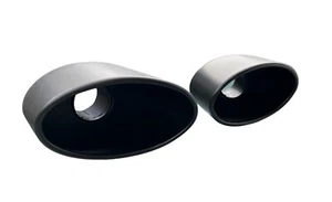 2x Endrohre für Audi RS3 RS4 RS5 RS6 RS schwarz oval 180x120mm 55mm Anschluß - Afbeelding 1 van 7