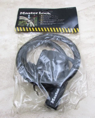Master Lock Barrel Keyed Bicycle Steel Cable Lock 2-1/2 Foot X 5/8" Thick - Image 1 of 4