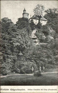 Postal de campo 1. Guerra Mundial Chatillon Cirey correo de campaña. a Limbach Sajonia - Imagen 1 de 2