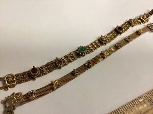 2 Beautiful Vintage Goldette NY ‘Charm’ Bracelets ..As Is.