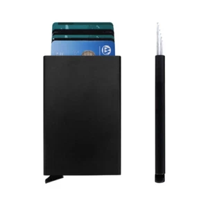 2x RFID Blocking Aluminum Slim Wallet ID Credit Card Holder Case Protector Purse - Picture 1 of 4