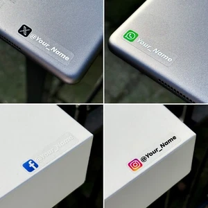 Personalised Custom Instagram Facebook Twitter X Vinyl Car Window Sticker Decal - Picture 1 of 12