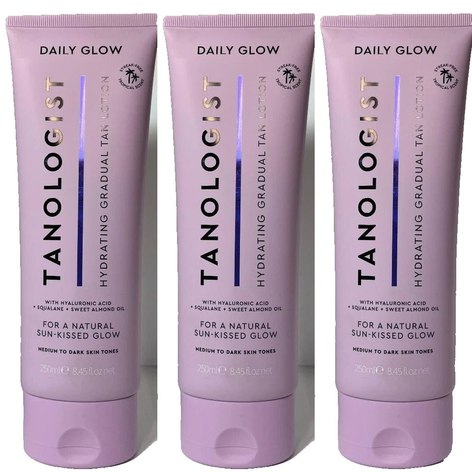 3 TANOLOGIST DAILY GLOW Hydrating Gradual Tan Lotion Medium to Dark 8.45oz(843) - Image 1 of 1