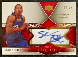 SHANNON BROWN 2006-07 UD Exquisite Collection Scripted Swatches Patch Auto 02/25 - Picture 1 of 2