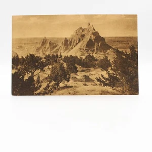Postcard Vampire Peak at Cedar Pass Badlands South Dakota Albertype Unposted - Picture 1 of 2