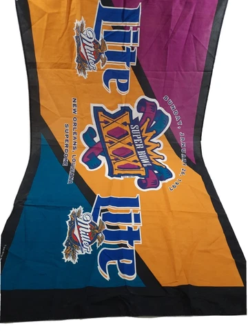 NFL Superbowl Miller Lite New Orleans Louisiana Superdome Flag 34 x 60 inches Cover