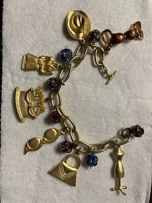 Pulsera vintage John Wind Maximal Art Charm Liz Claiborne 25 aniversario Foto 1 de 4