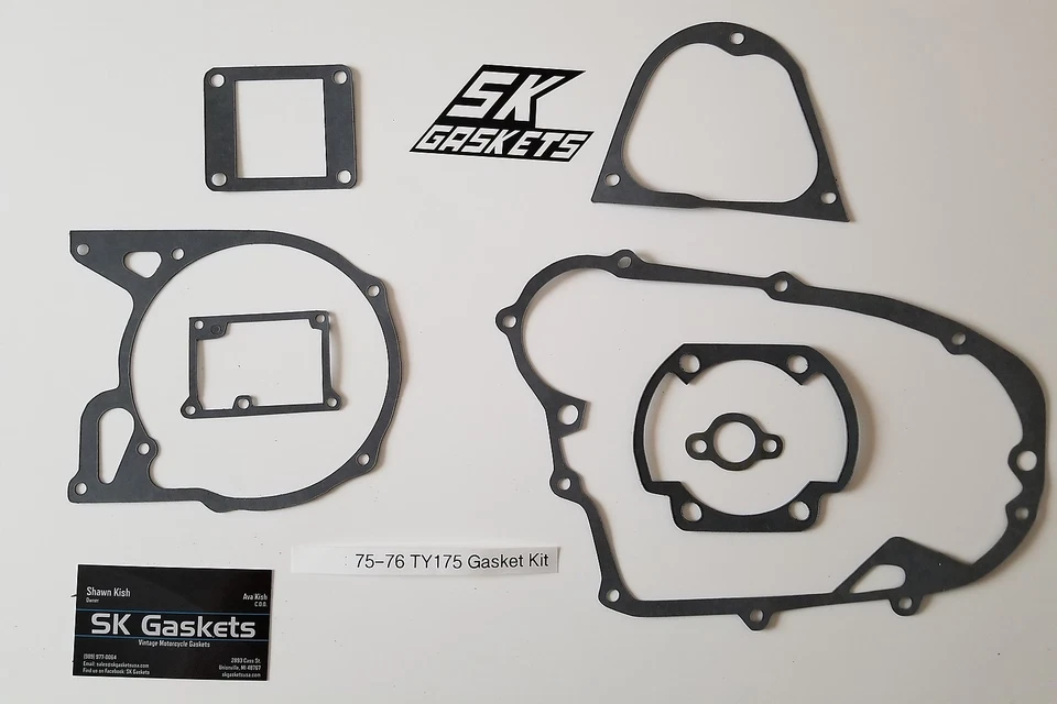 75 76 1975 1976 TY175 TY 175 Trails Yamaha Kit de juntas Foto 1 de 1
