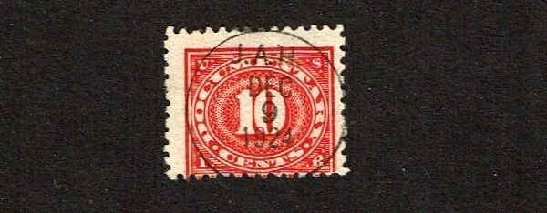 1917 U.S. DOCUMENTARY 10c Numeral Issue Sc#R234 Used dated Cancel 1924 - Image 1 of 1