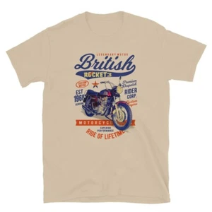 Camiseta estilo suave unisex de motocicleta británica diseñada por MotorManiac hecha a pedido - Imagen 1 de 5
