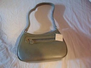 Liz Claiborne grau Eukalyptus Schulter Handtasche mehrere Fächer Kunstleder - Bild 1 von 5