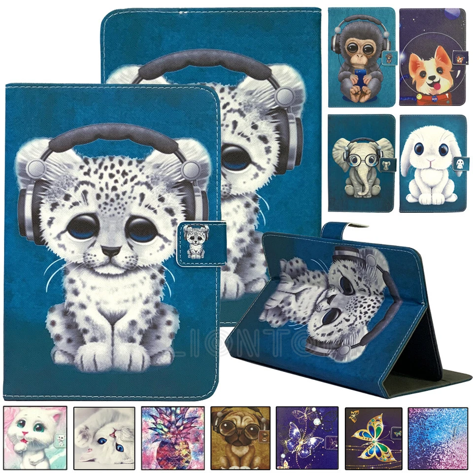 Universal Pattern Case Folio Leather Cover Stand For Android Tablet PC 10" 10.1" - Image 1 of 4