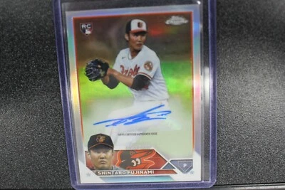 Shintaro Fujinami 2023 Topps Chrome Update Refractor RC Auto /499 Orioles - Image 1 of 2