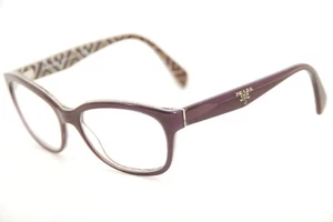 Authentic Prada VPR 20P MAT-1O1 54mm Purple on Tribal Print Frames Glasses Italy - Picture 1 of 7