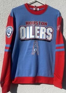 NWT Mitchell And Ness Houston Oilers All Over 2.0 Crewneck Large MSRP $110