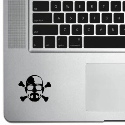 2x Breaking Bad Walter White Bones Decal Sticker for Macbook Laptop Trackpad Cup - Image 1 of 4