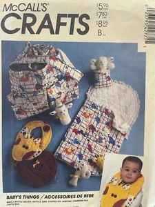 UNCUT FF Sewing Pattern McCalls 4277 Baby Bib Carry Bag Changing Pad - Picture 1 of 2