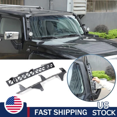 Carbon Steel A-Pillar LED Light Bar Mount Bracket For Hummer H3 2005-2009 US - Image 1 of 4
