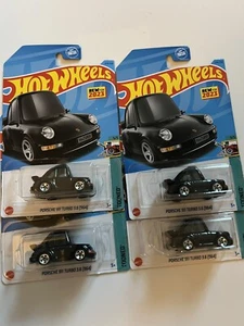 2023 Hot Wheels Porsche 911 Turbo 3.6 964 Black Tooned Lot of 4 - Picture 1 of 2
