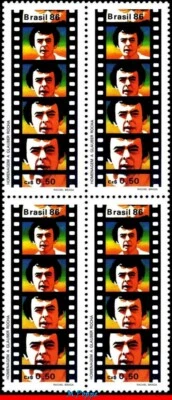 2086 BRASIL 1986 GLAUBER ROCHA, PIONERO DE LA INDUSTRIA CINEMATOGRÁFICA, PELÍCULA, C-1533, BLOQUE MNH Foto 1 de 2