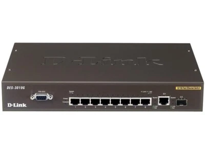 D-link Des 3010G Switch 8 Ports Managed 10 100Mbps Switch 1000BaseT (A6) - Image 1 of 4