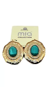 Gold & Turquoise Concho Dangle Fashion Earrings - Picture 1 of 2