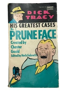 Dick Tracy His Greatest Cases No1 Pruneface by Chester Gould 1975 Paperback Book - Picture 1 of 9