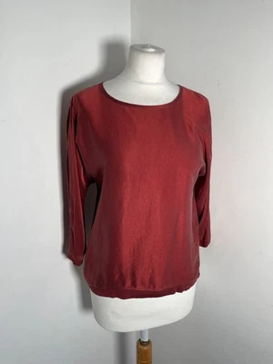 Jigsaw boxy rust silk blouse top XS VGC classic casual luxury blouse cotton - Image 1 of 4