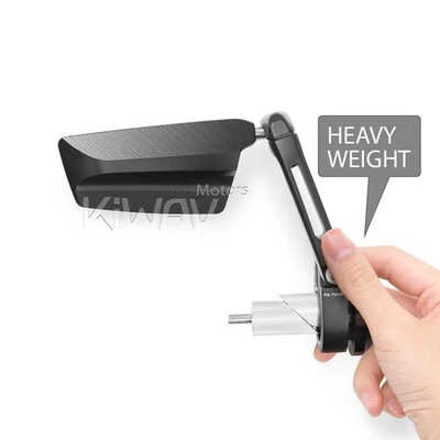 1x Right  bar end mirror LEAP black heavy 7/8"-1 1/4" hollow bar fits Suzuki - Image 1 of 4