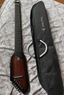 Donner HUSH™ I Acoustic Electric Guitar Mahogany Wood Sunburst With Headphones - Image 1 of 4